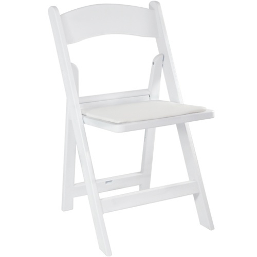 White Padded Resin Garden Chair